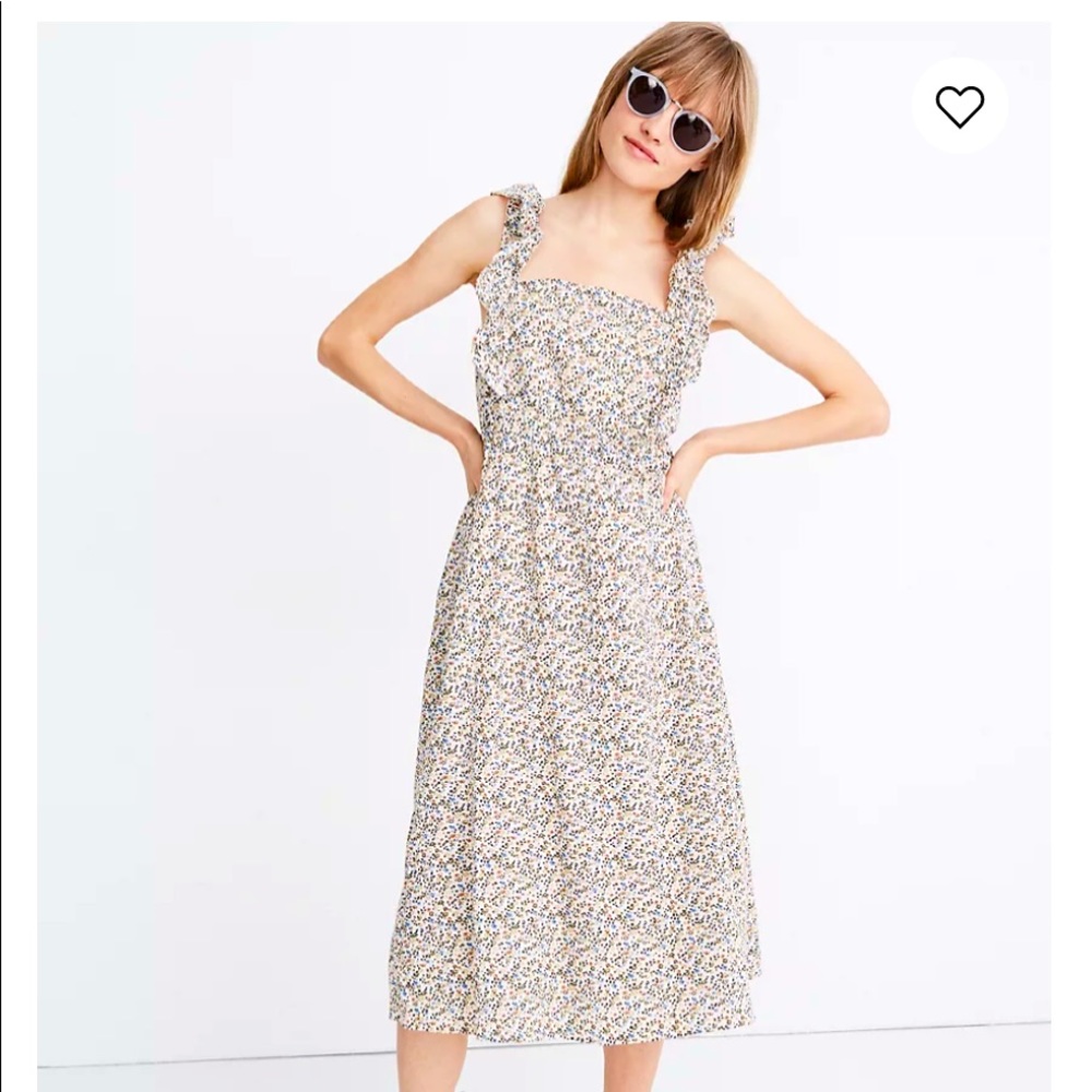 🍂Madewell 🍂Ruffle Floral Midi Dress
